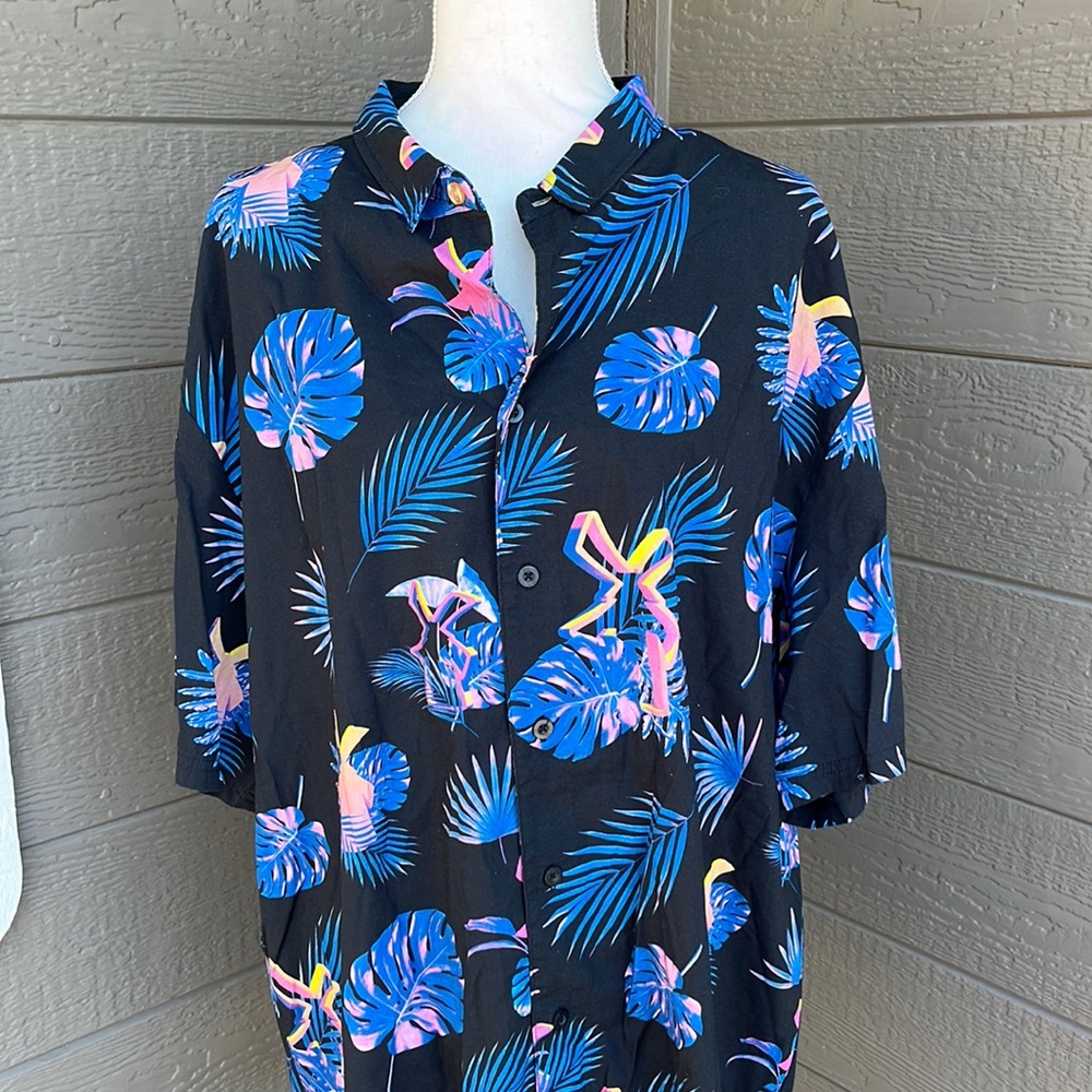 Dutch Bros Hawaiian Print Shirt